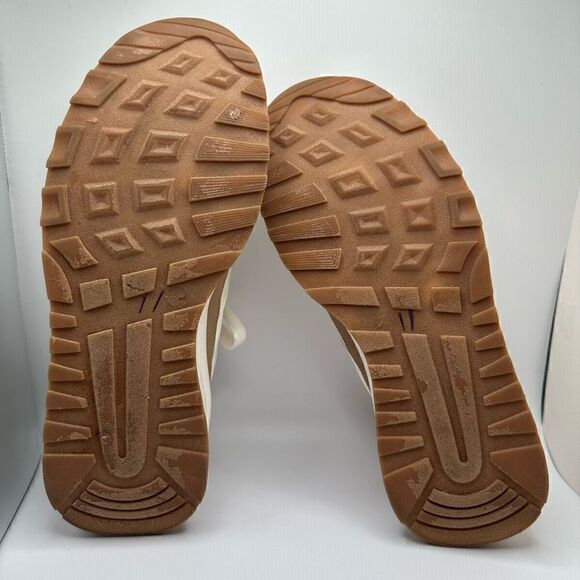 CUSHIONAIRE Women's lace up Sneaker +Comfort Foam 11 WHITE/TAN - Picture 5 of 7